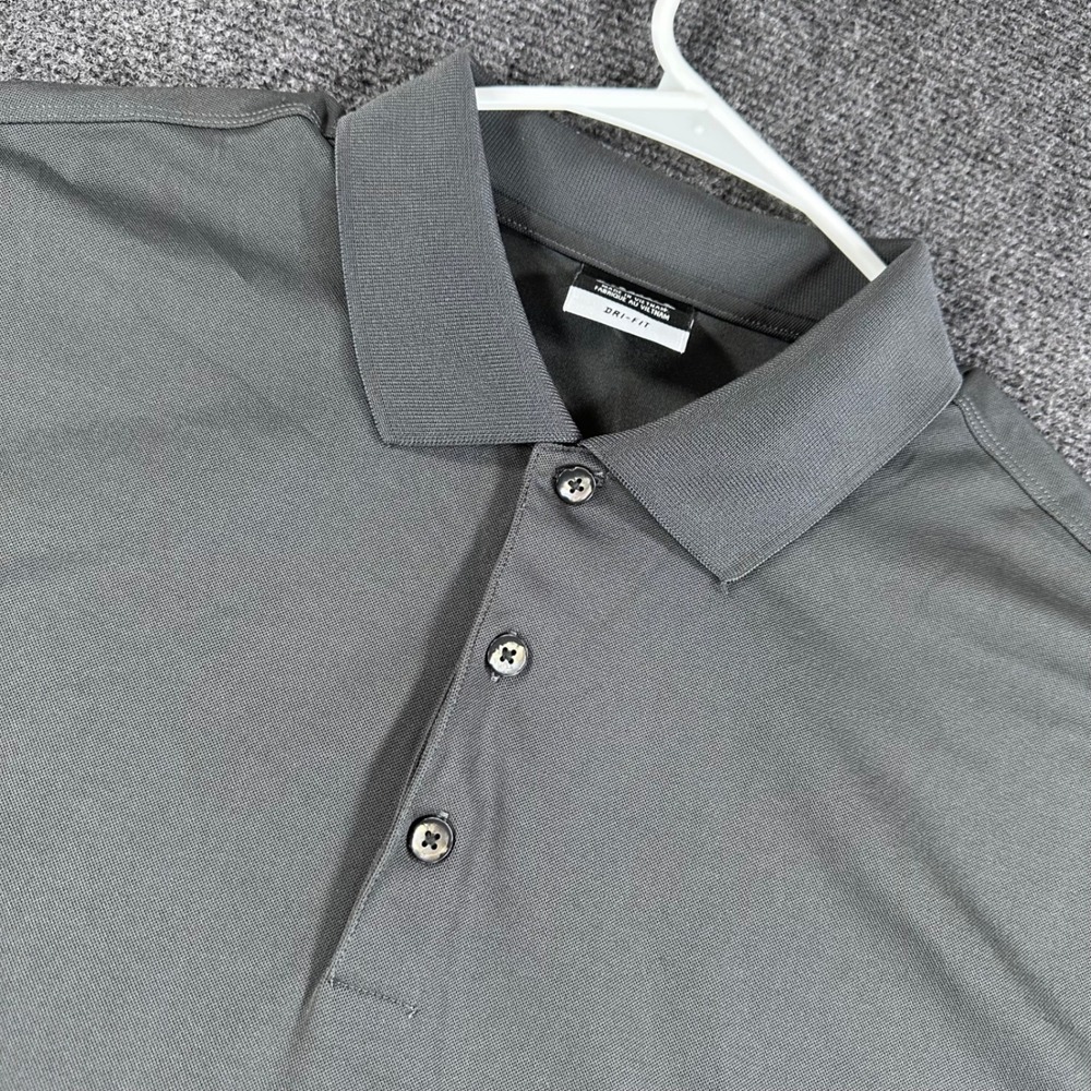 Nike Golf Dri-FIT Polo Shirt Mens Large Black Short Sleeve Performance Top L